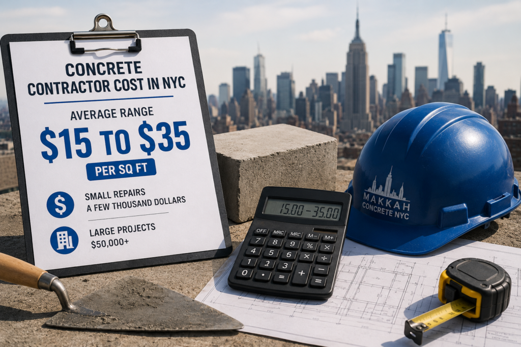 Concrete Contractor Cost NYC